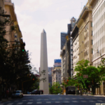 El Obelisco taken from Diagonal Norte in Buenos Aires.