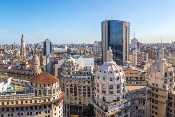 Ariel view of the Monserrat neighbourhood in Buenos Aires