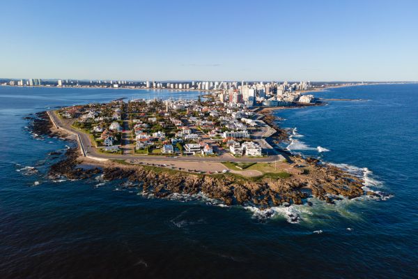 Ariel View of Punta del Este, Uruguay.