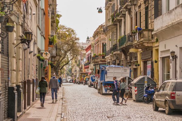 Cobble street in the San Telmo neighbourhood of Buenos Aires