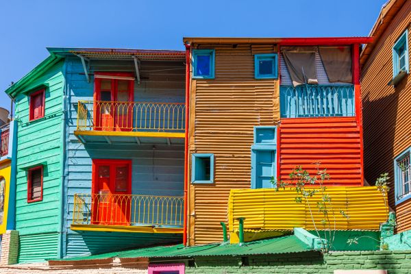 Colourful building in the La Boca neighbourhood of Buenos Aires